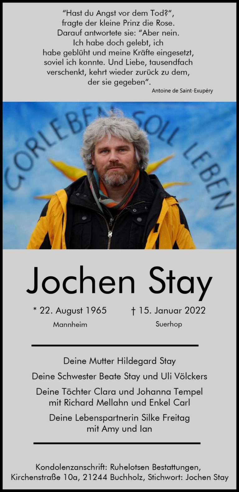 Jochen Stay Causa de la muerte